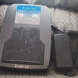 This item is a JVC CU-VD10 Everio Share Station, a standalone DVD burner with power supply