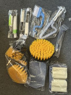 HOYIN 17PCS Drill Brush Power Scrubber Kit - Nylon Yellow Stiff), Wire Brushes (Steel