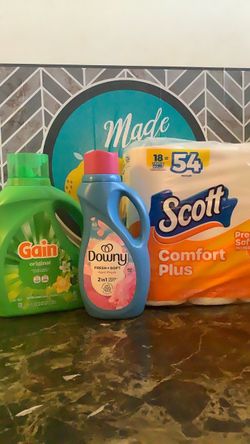 Gain Detergent, Downy Fabric Softener & Scott Toilet Paper Bundle