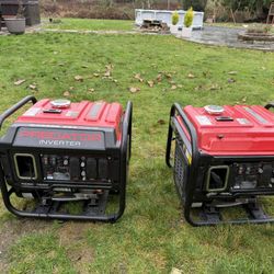 2x Predator 4550W Inverter Generators Low Hours.