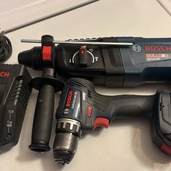 CHRISTMAS PRESENTS FOR YOUR LOVED ONES BOSCH HAMMER AND DRILL BATTERY AND CHARGER $200 FIRM  NO LESS DONT ASK 