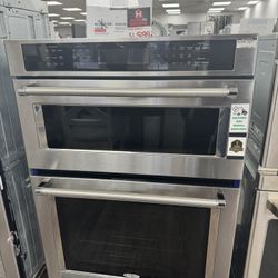 KitchenAid - 30" Single Electric Convection Wall Oven with Built-In Microwave - Stainless Steel Model:KOCE500ESS