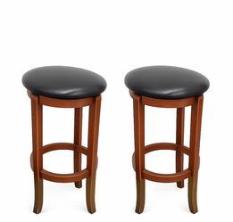 Wood Bar Stools – Set of 2