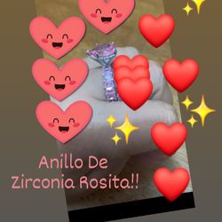 BEAUTIFUL PINK ZIRCONIA RING!!  TRIPLE AAA QUALITY