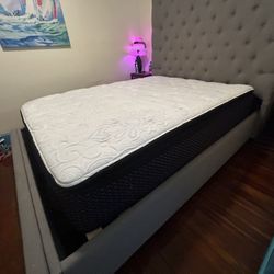 Queen Bed  With Mattress 