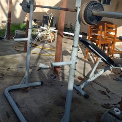 Weight Bench With Bar 