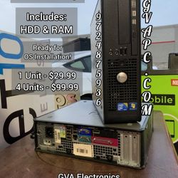DELL COMPUTER DESKTOP READY FOR WINDOWS OR OS INSTALLATION HAVE HARD DRIVE AND RAM WITH INTEL PROCESSOR