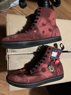 Doc Martens AirWair ALFIE Canvas Maroon Ankle Boot Sz 10 Men’s