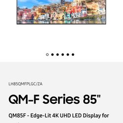 Samsung Monitor Model QM85F. 85 INCH