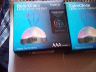 TzumiLED Color Clock led projection Nightlight