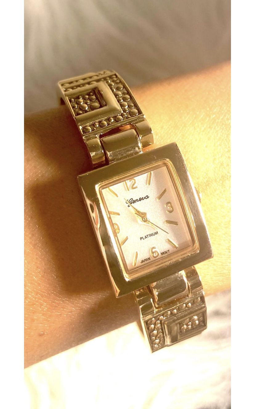 Rhinestone Decor Rectangle watch