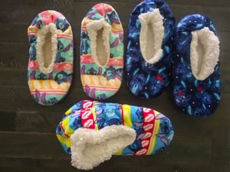 3 pairs of disney stitch slippers