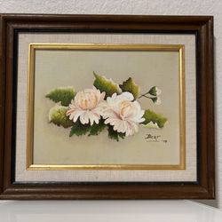 1979 Original Floral Oil Painting Signed Bert