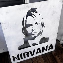 Kurt Cobain Custom Metal Cut Out Sign 