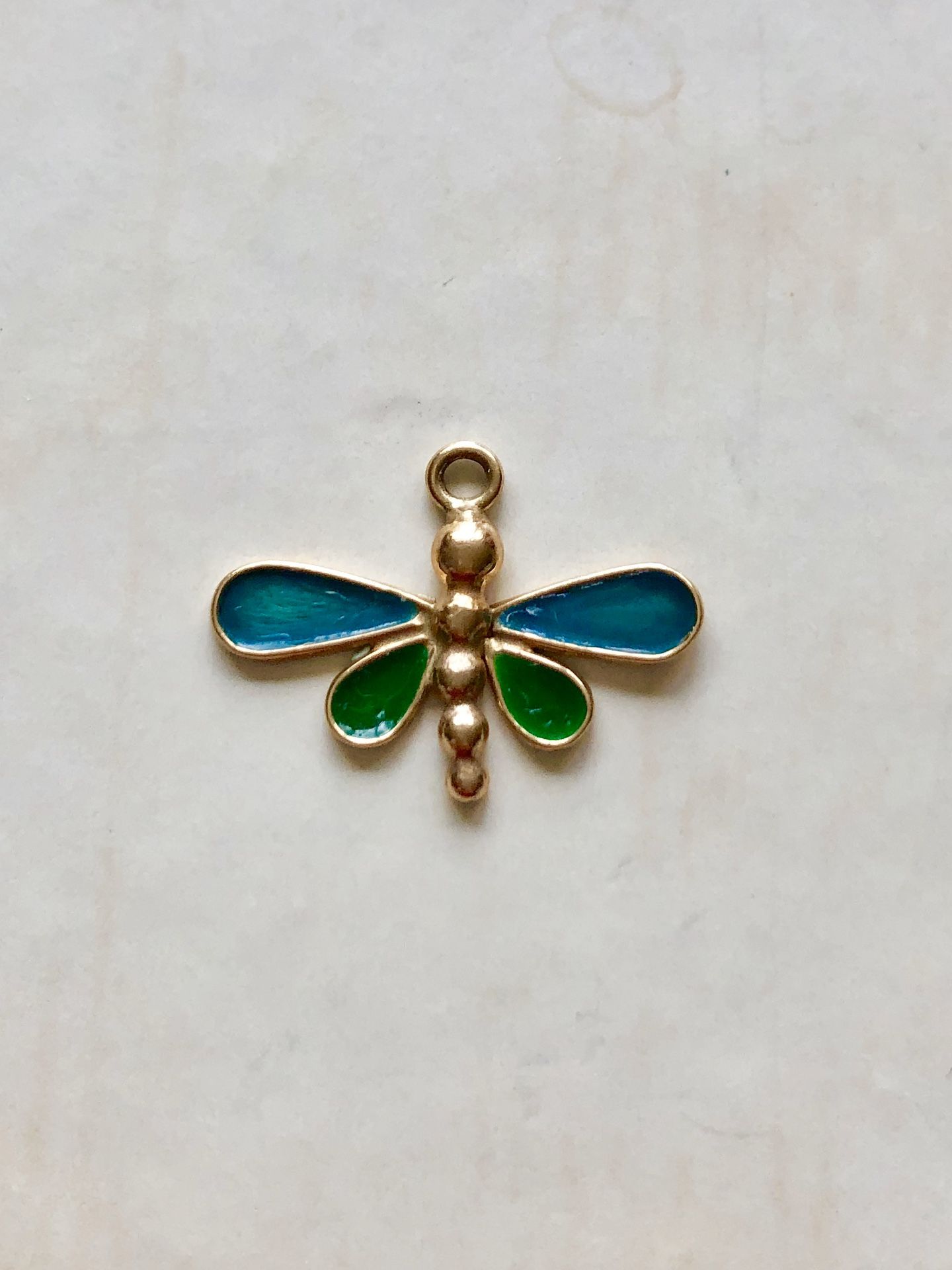 Gold Dragonfly Pendent