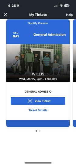 WILLIS TICKETS