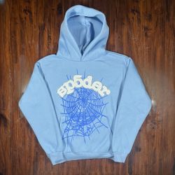 Light Blue Sp5der Hoodie