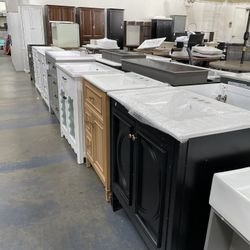 $140 for 30” & $175 for 36”New Assembled 30” & 36” Solid Wood Frame Bathroom Vanity WITHOUT Sink