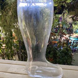  Large Clear Glass Boot