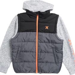 Hurley 2Fer Hooded Fleece Jacket Youth M(10)