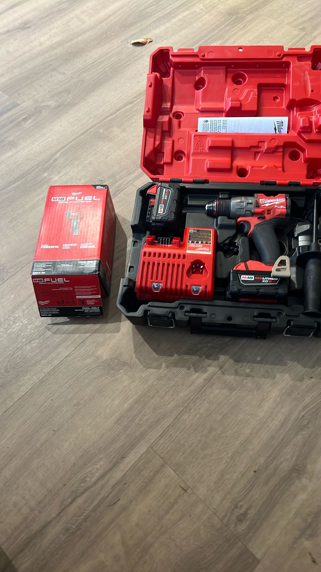 Milwaukee Impact And Hammer Drill  With Battery S And Charger 