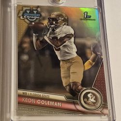 2023 Bowman Chrome Keon Coleman RC Rookie Silver Holo Refractor SP RARE Buffalo Bills Josh Allen Stefon Diggs Ray Davis James Cook Dalton Kincaid 