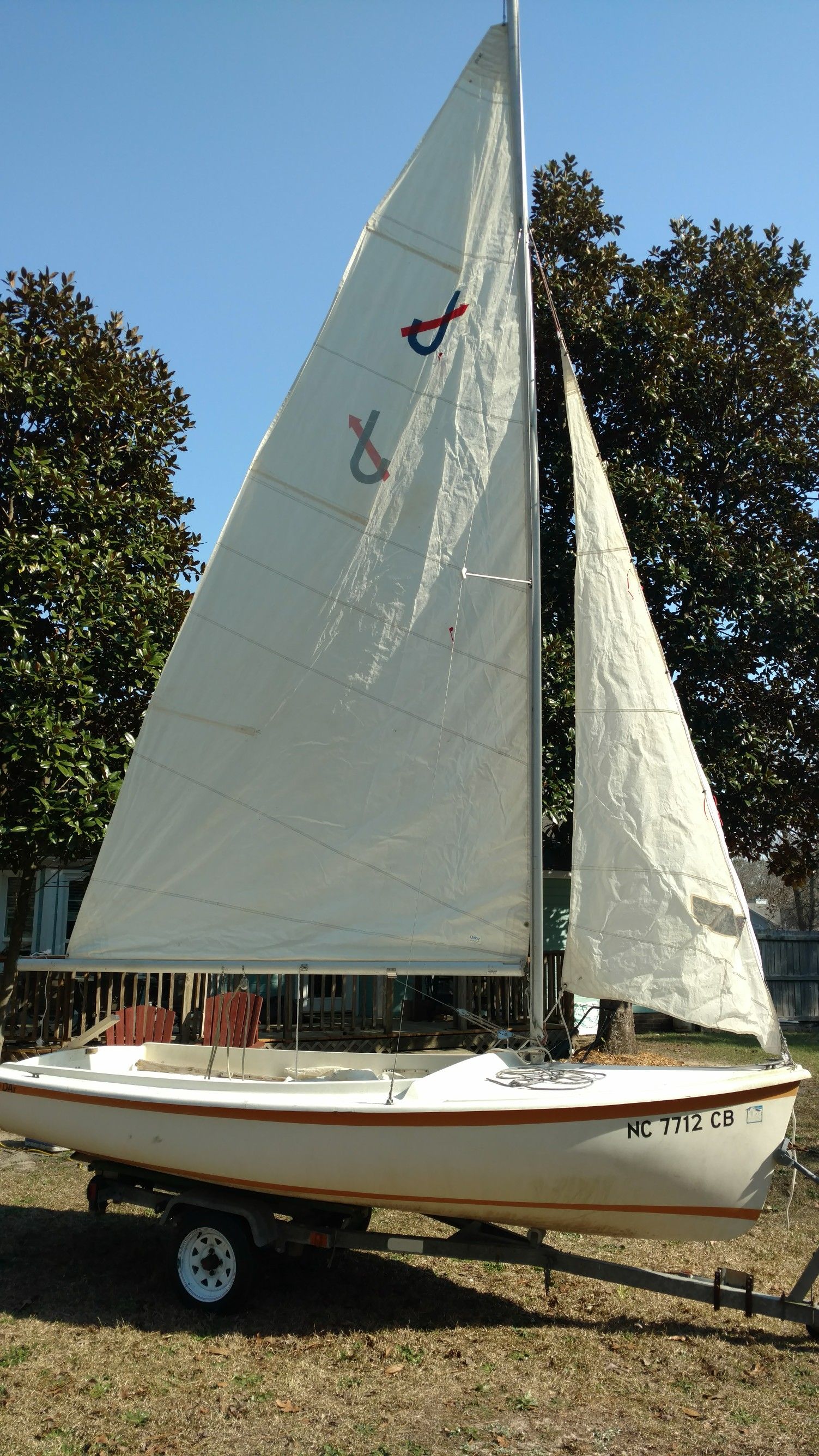 78 O'Day 14' Javelin Day Sailer Sailboat