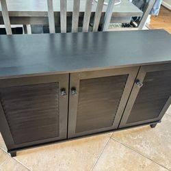 Black shoe/storage cabinet
