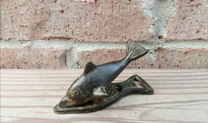Vintage Brass Dolphin Paper Clip/Bottle Cap Opener