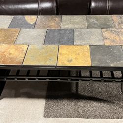 Slate Coffee And 2 End tables 