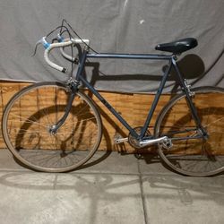 Vintage Road Bike Blue Steel Frame