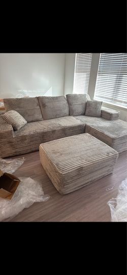 Greige modular sectional sofa