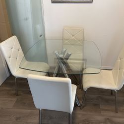 Glass Dining Table With Chairs