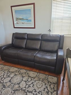Espresso brown reclining couch