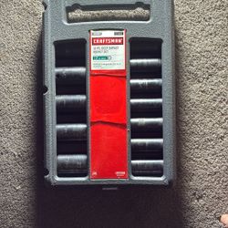 Craftsman 12 Pc Deep Impact Socket Set 1/2 Inch Drive 