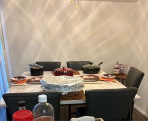Real marble dining set with 6 chairs OBO