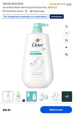 Dove body wash 1 liter pump