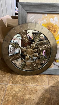 Antique Metal Mirror