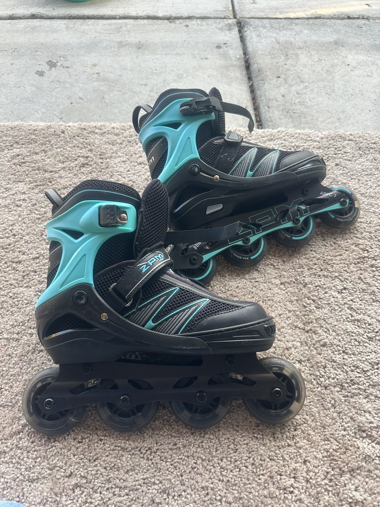 ZPM Rollerblades Teal And Black XL EU 42-45.5
