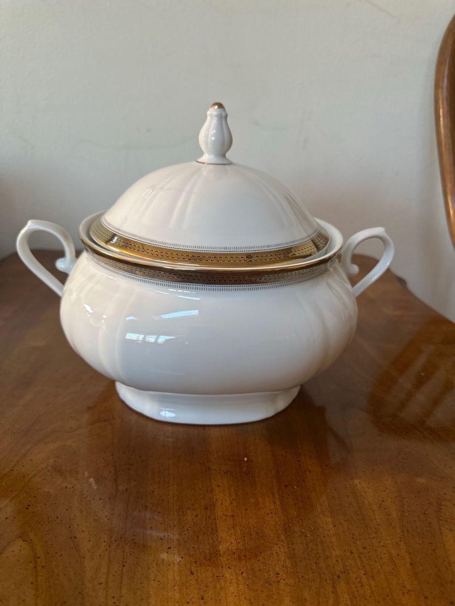 Vintage Bavarian Porcelain Serving Dish with Gold Trim - Made in Germany