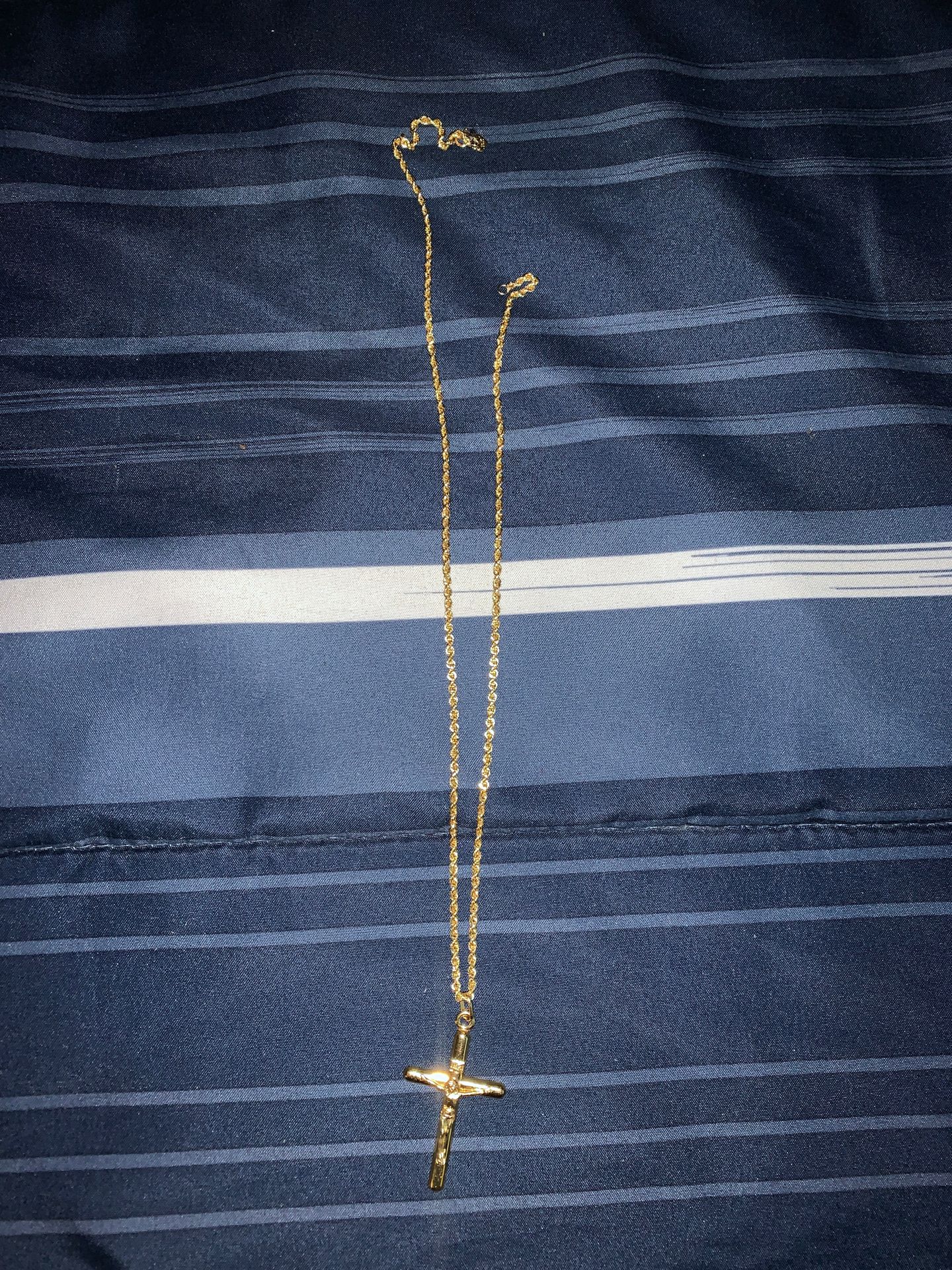 10k gold chain with Cross piece