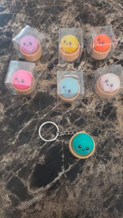 Dumplings key chain with light