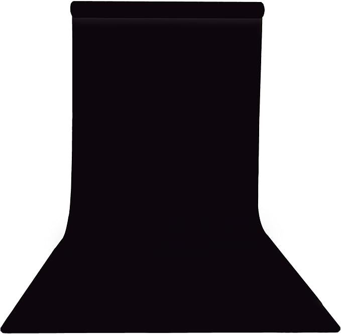Yizhily Seamless Photogrphy Background Paper, Paper Backdrop Roll for Photoshoot, 53" x16.4', Jet