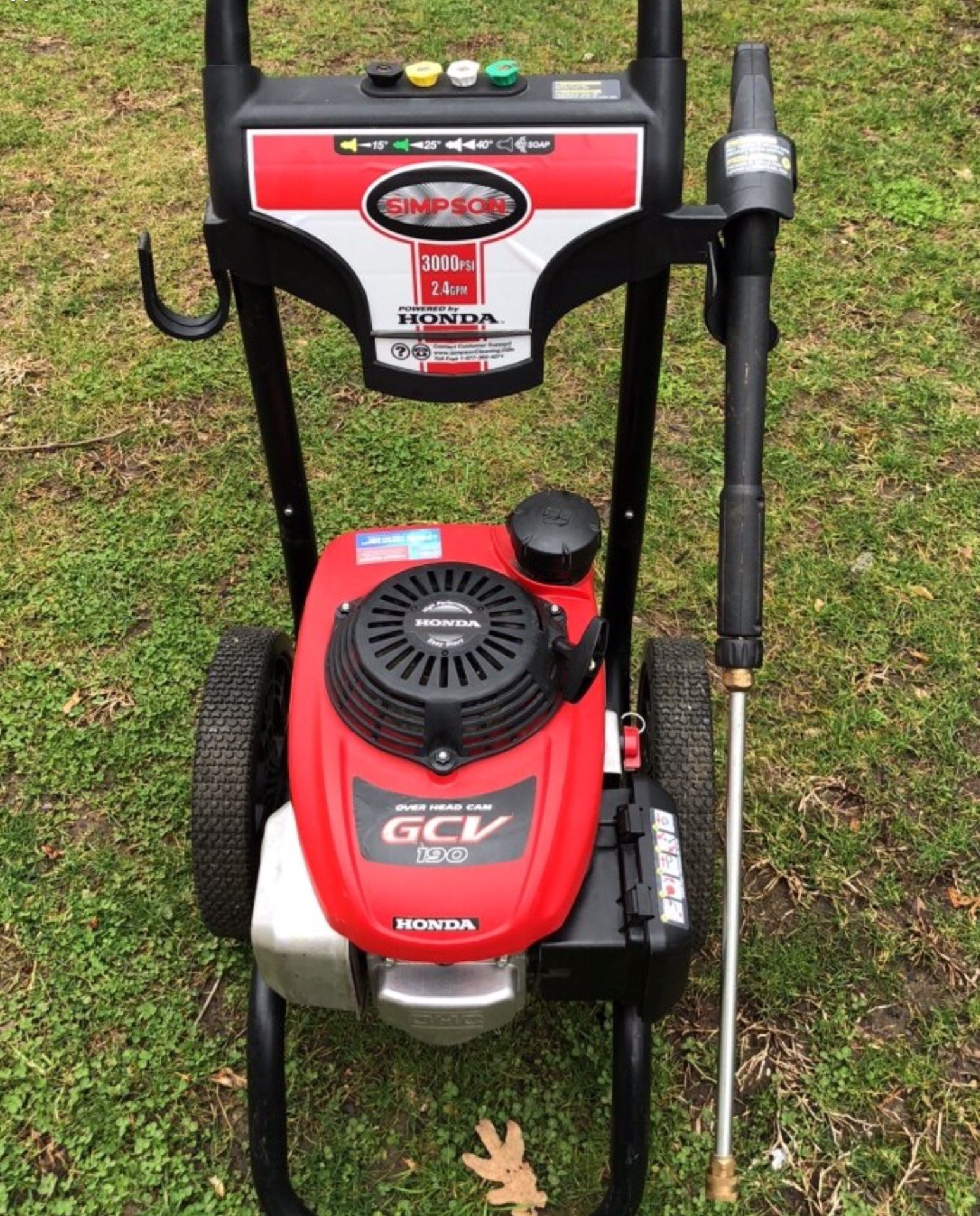 Simpson Honda 3000 psi pressure washer power