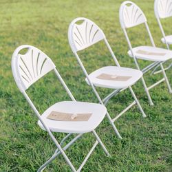 White Fan Back Chair