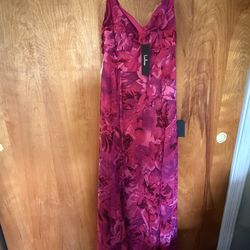 Pink Floral Midi Dress  (New with Tags) XS