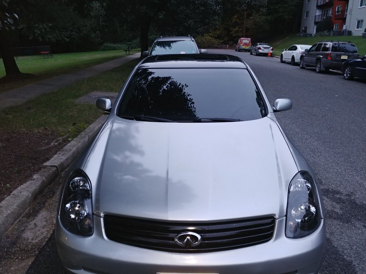 2003 infiniti G35 sedan on 20 inch staggered wheels