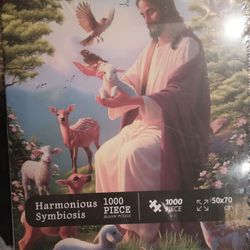 1,000 Piece Jesus With Animals Jigsaw Puzzle
