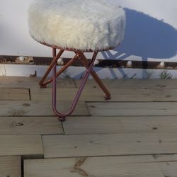 Plush Vanity Stool