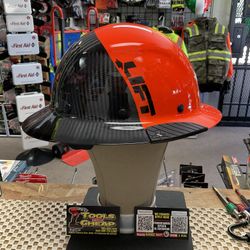 LIFT Carbon Fiber Orange and Black Safer Hard Hat